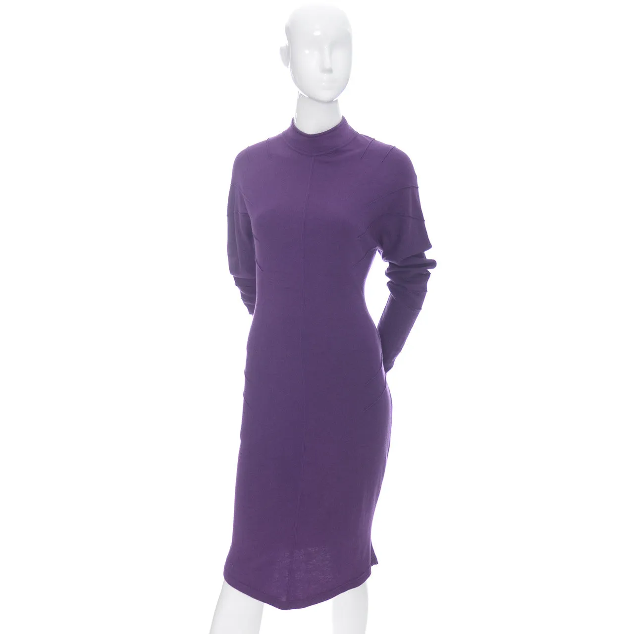 Thierry Mugler Vintage Dress Purple Act IV 1980s