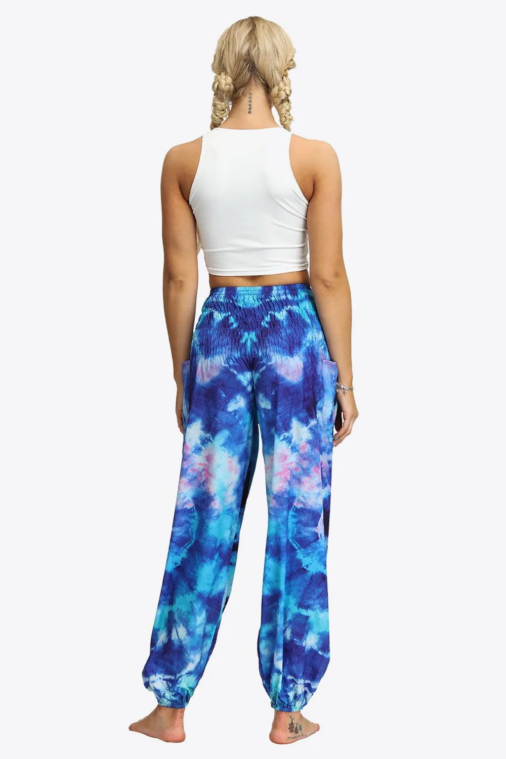 Tie-Dye Smocked Joggers