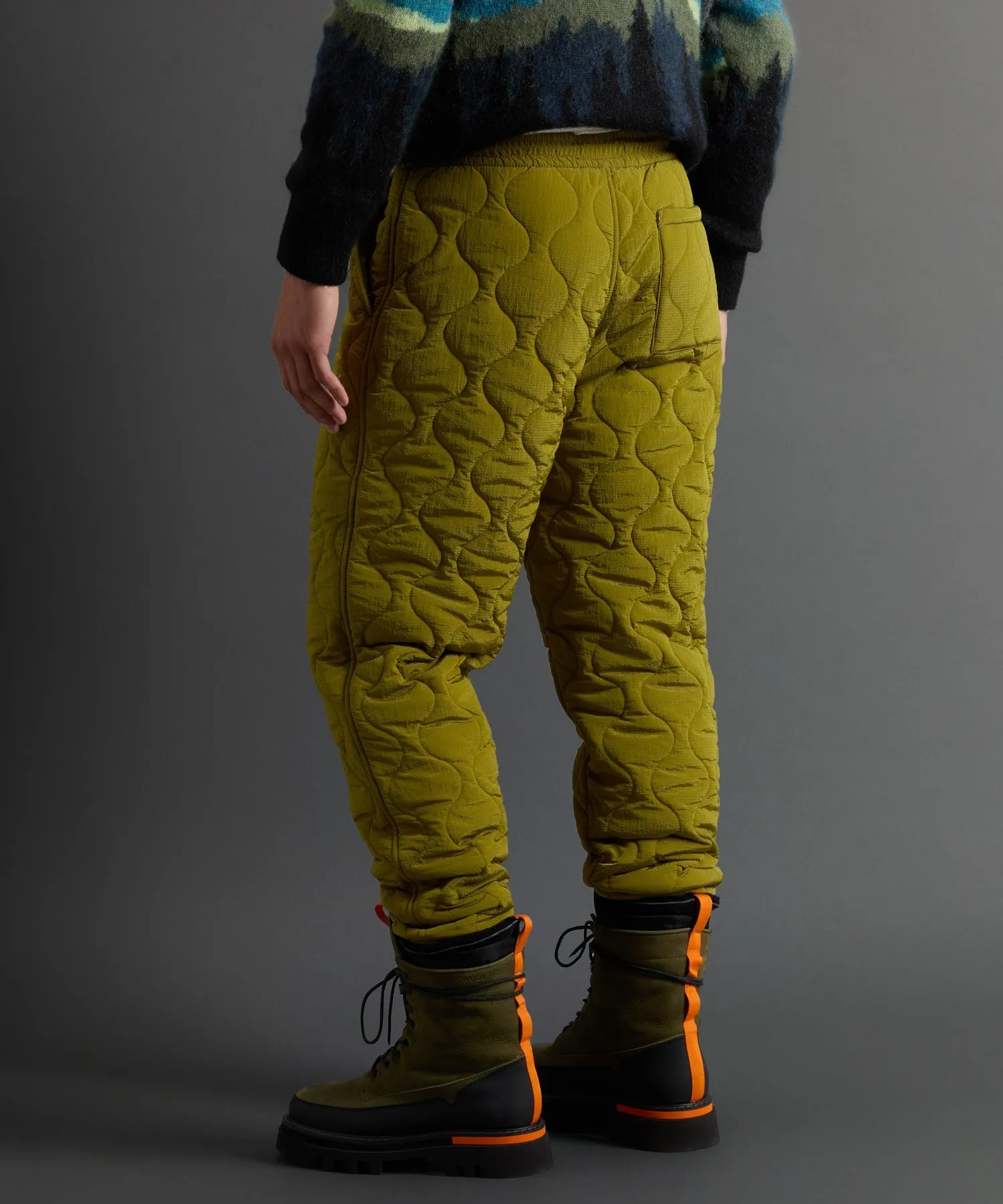 Todd Snyder X Woolrich Quilted Pant in Citron