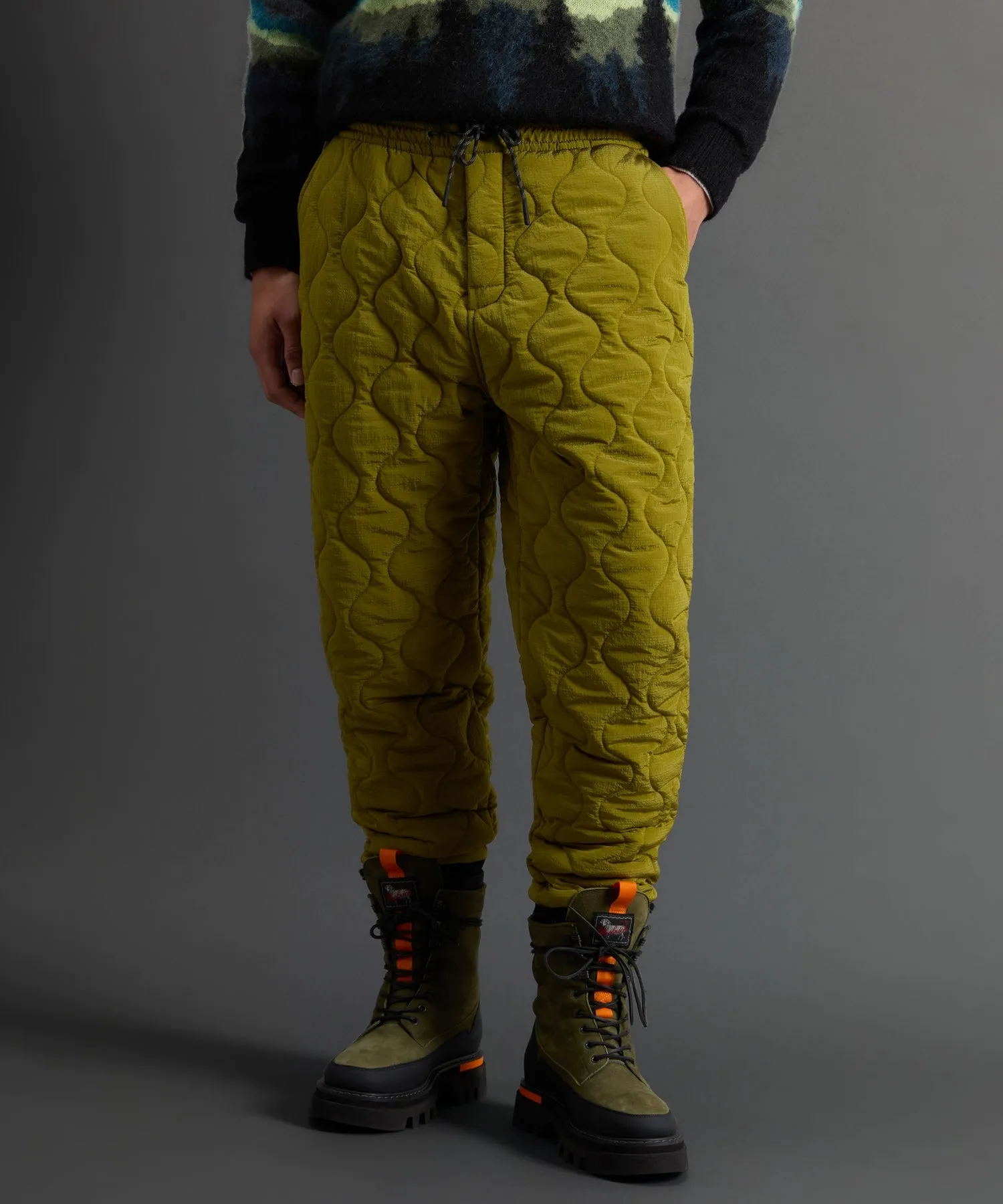 Todd Snyder X Woolrich Quilted Pant in Citron