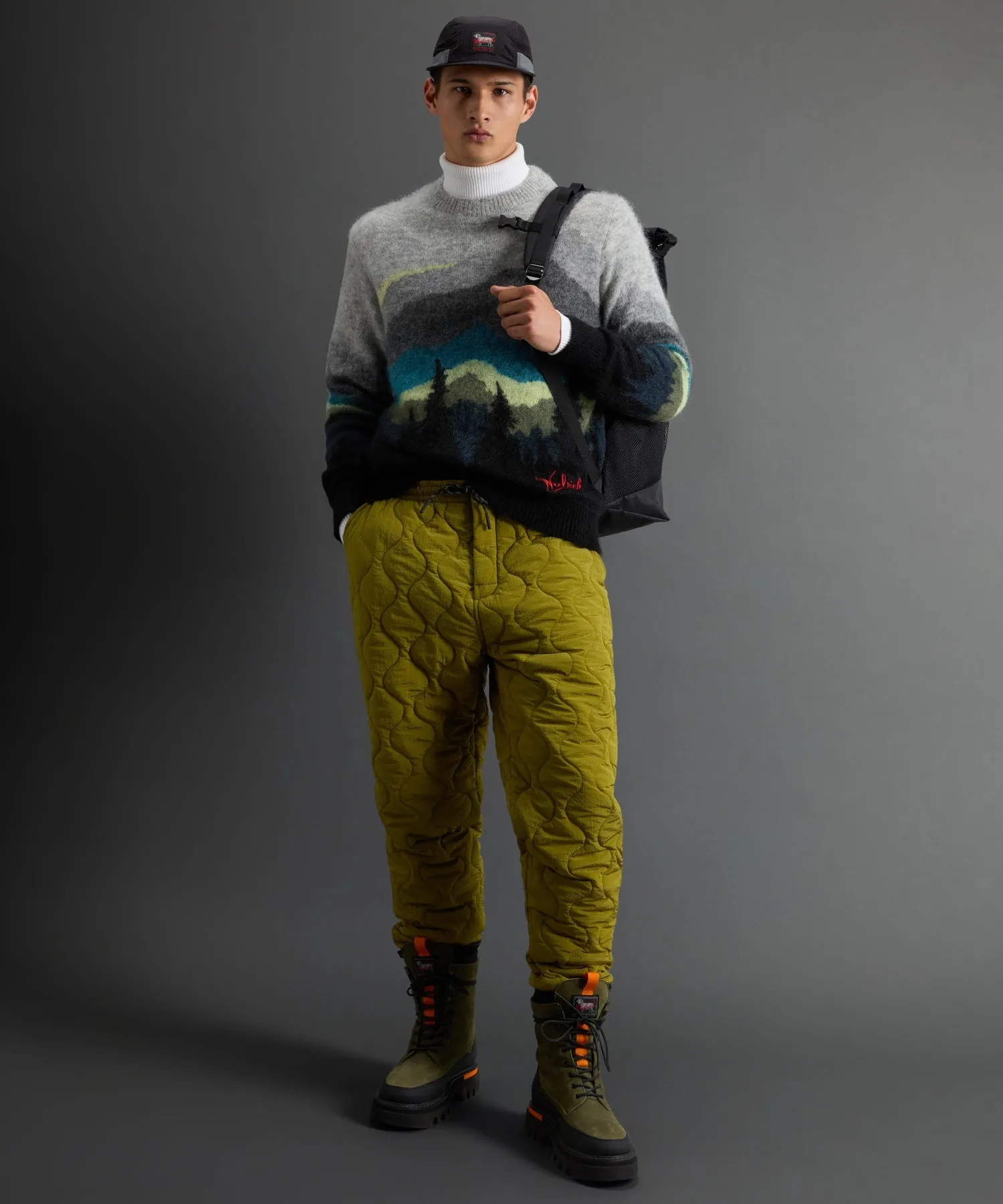 Todd Snyder X Woolrich Quilted Pant in Citron