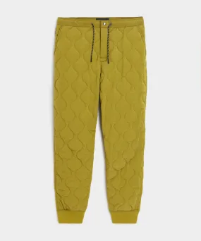 Todd Snyder X Woolrich Quilted Pant in Citron