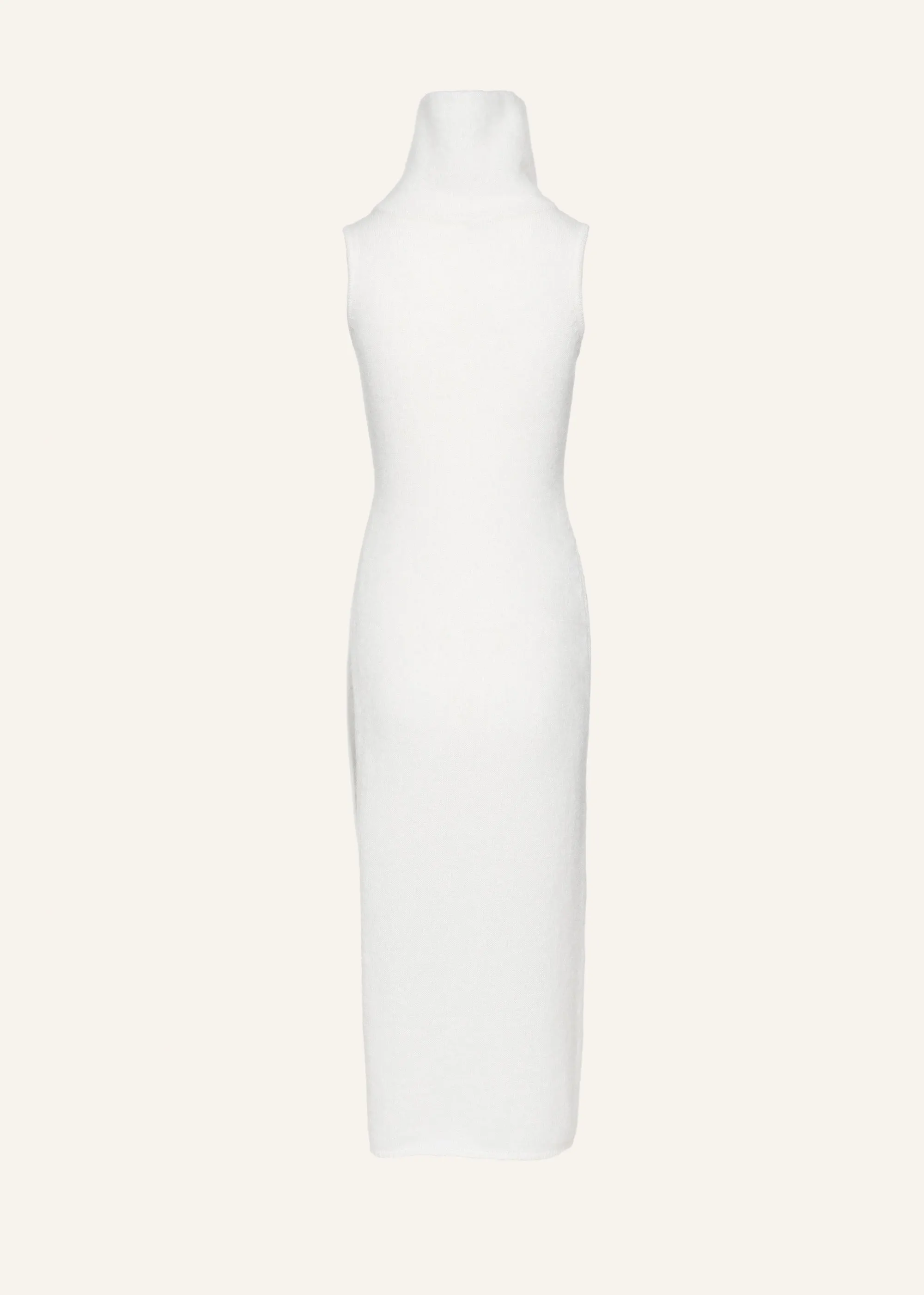 Turtleneck midi dress in white