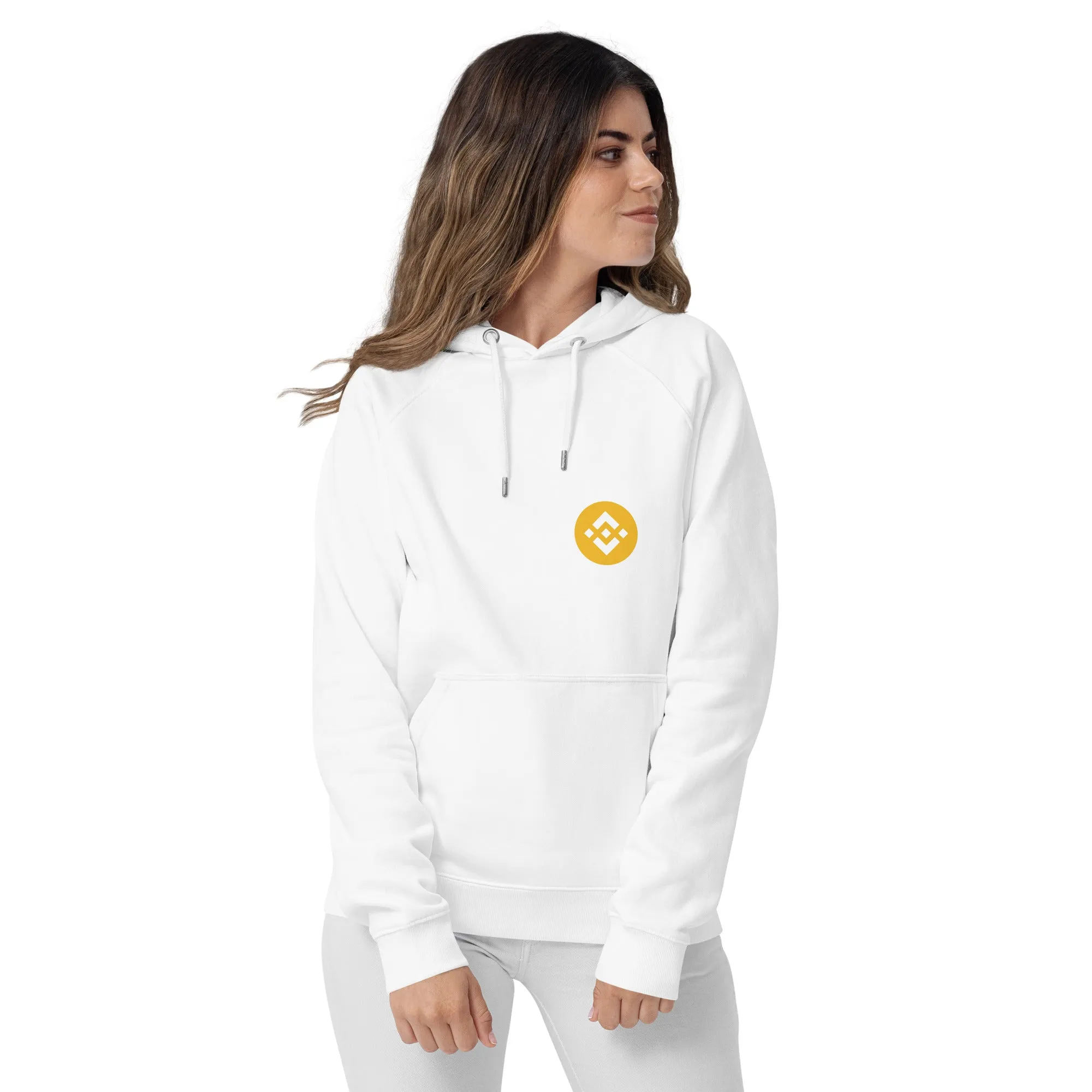 Unisex eco raglan hoodie with BNB logo design