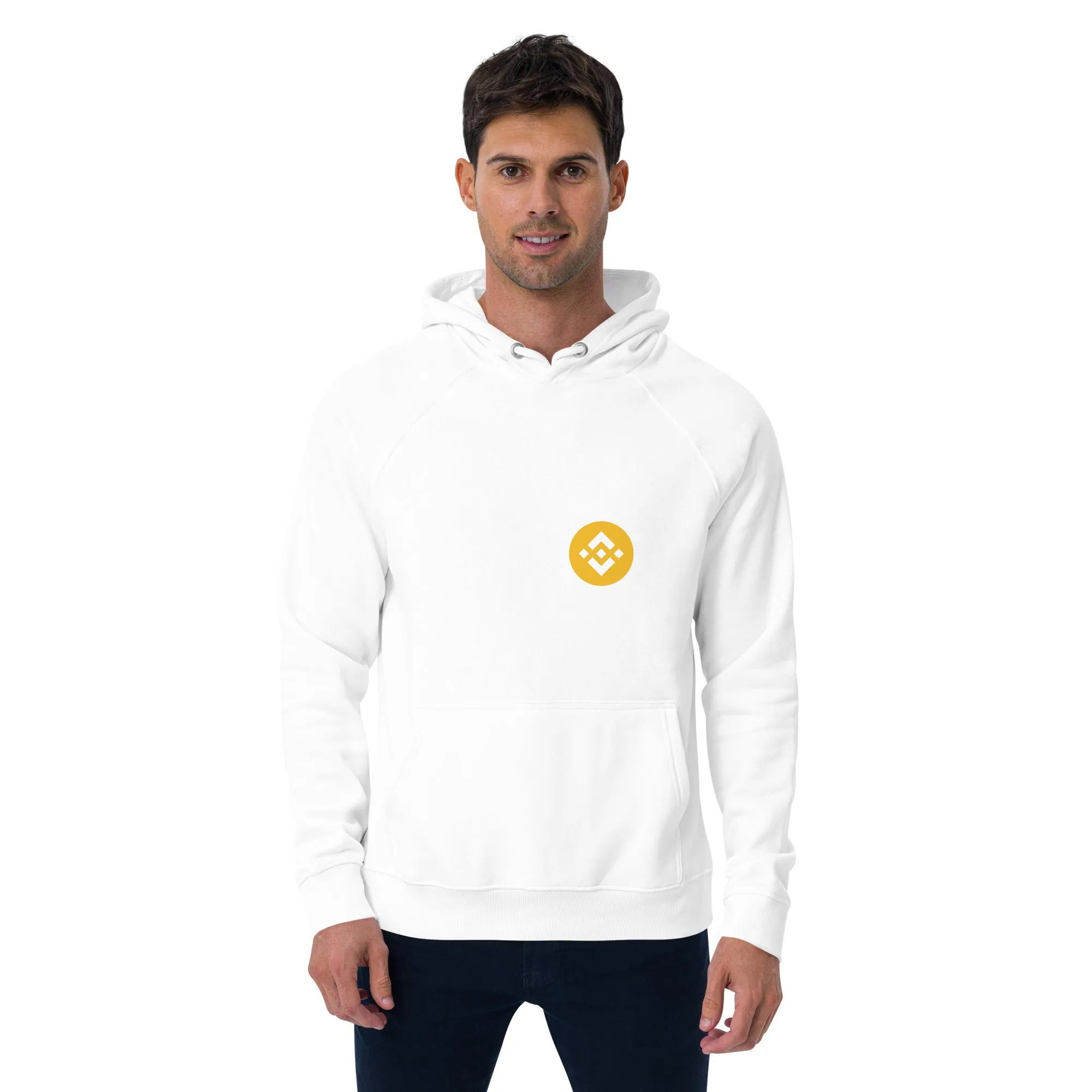 Unisex eco raglan hoodie with BNB logo design