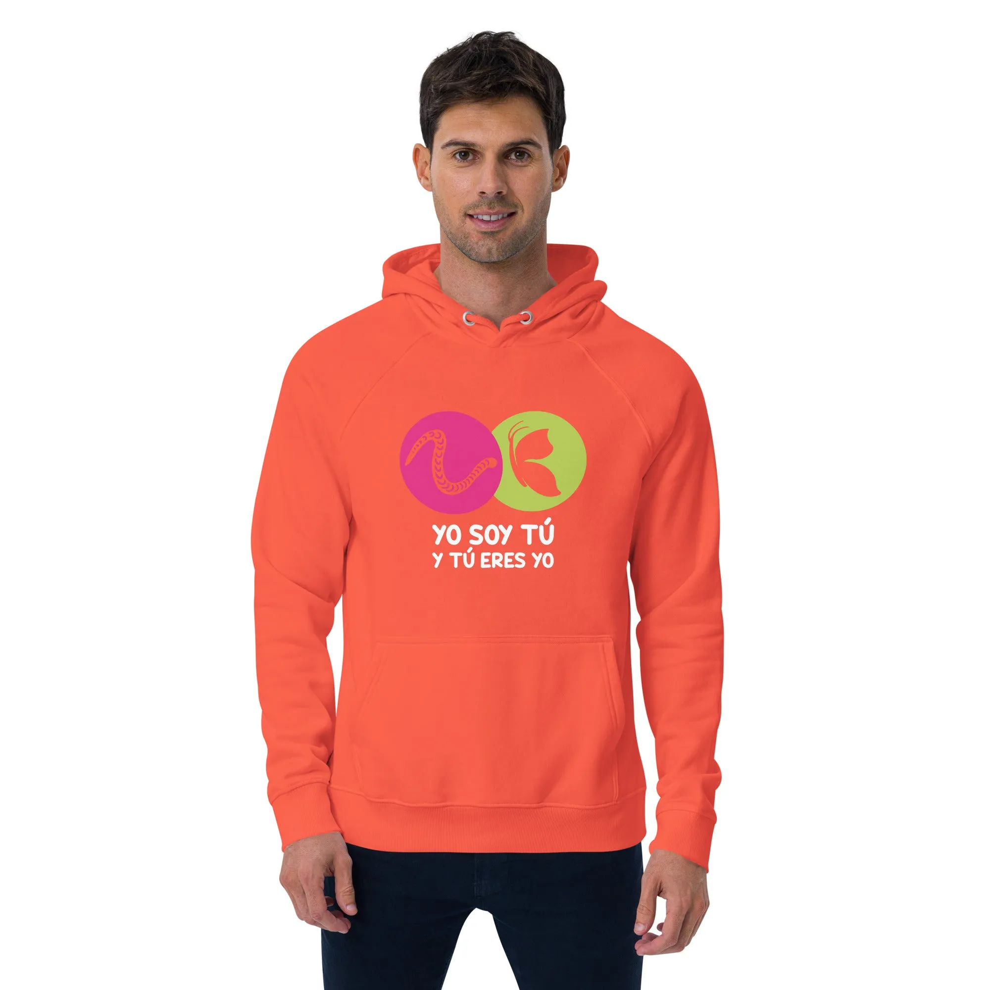 Unisex eco raglan hoodie, Yo Soy Tú y Tú Eres Yo