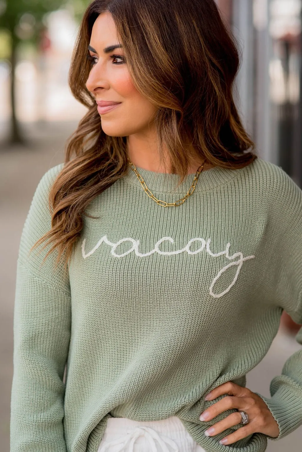 Vacay Stitched Sweater