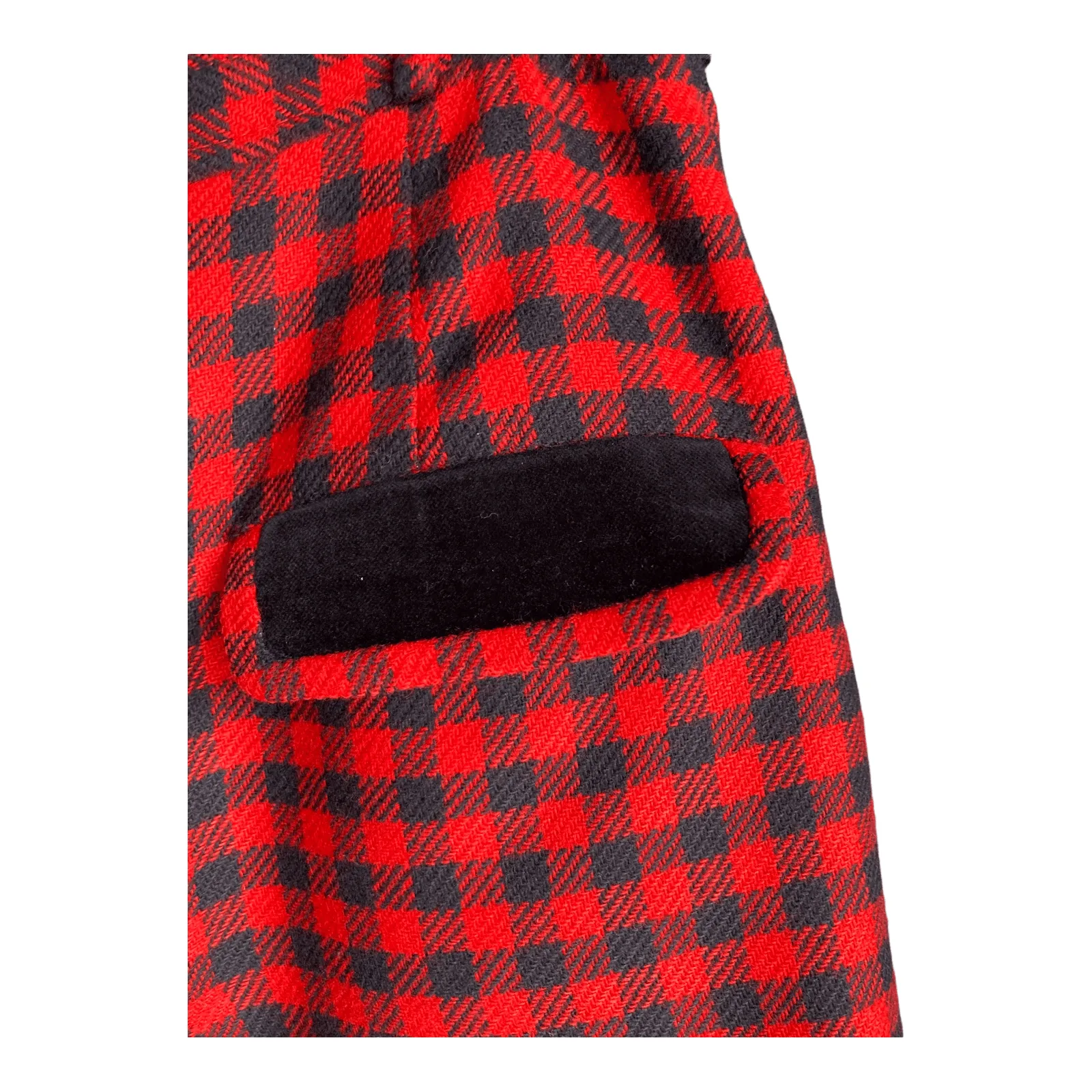 Valentino Wool Red And Navy Checked Skirt UK Size 12