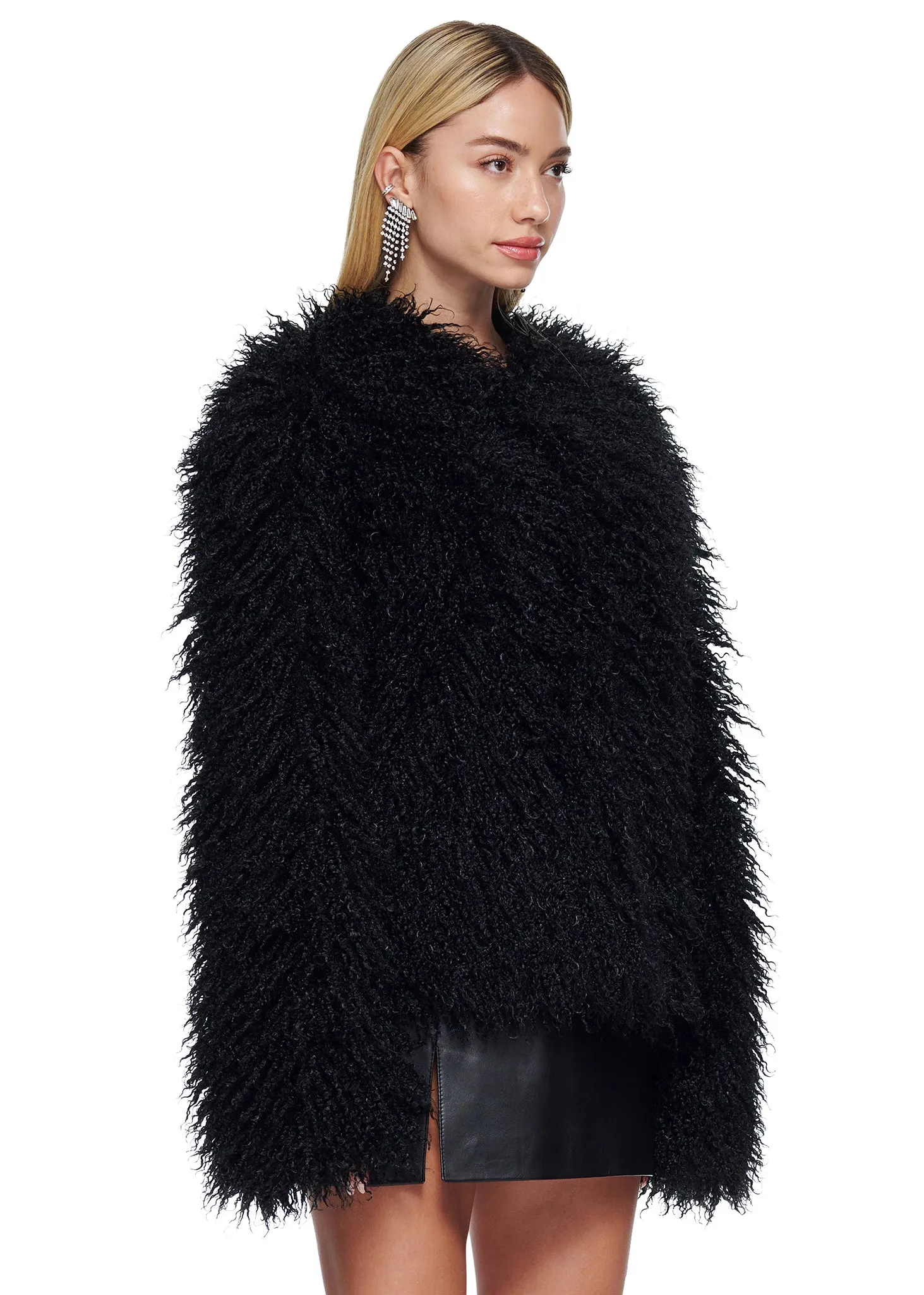 VIAVIA The Faux Mongolian Fur Jacket