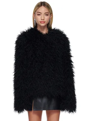 VIAVIA The Faux Mongolian Fur Jacket