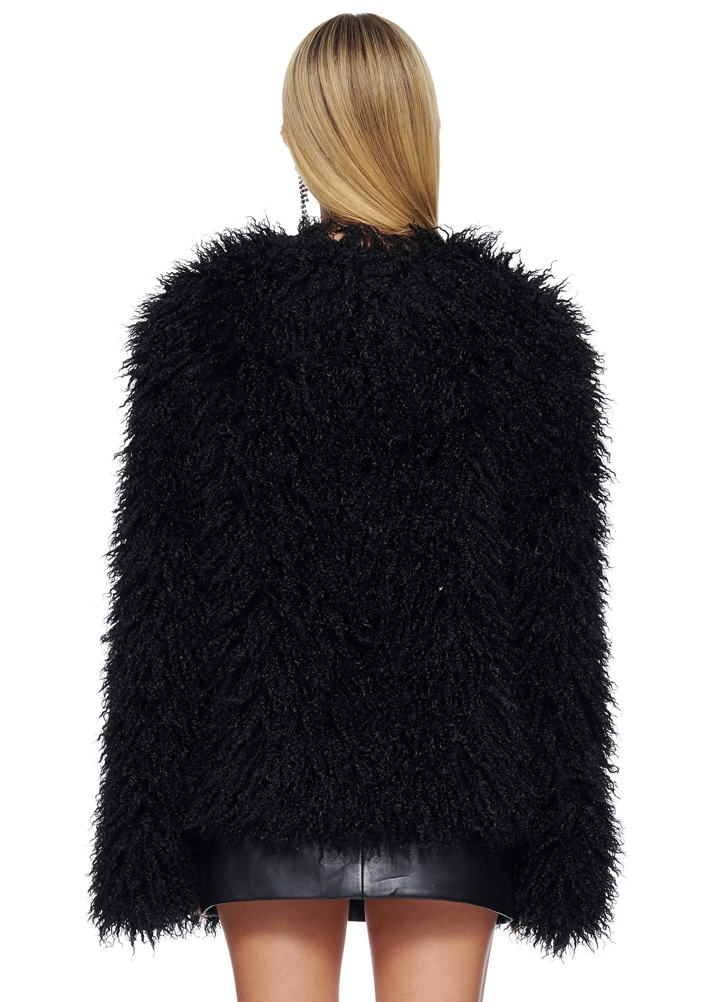 VIAVIA The Faux Mongolian Fur Jacket