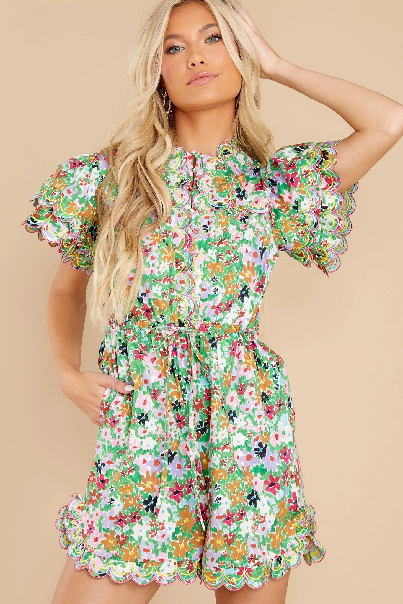 Viggo Green Multi Romper