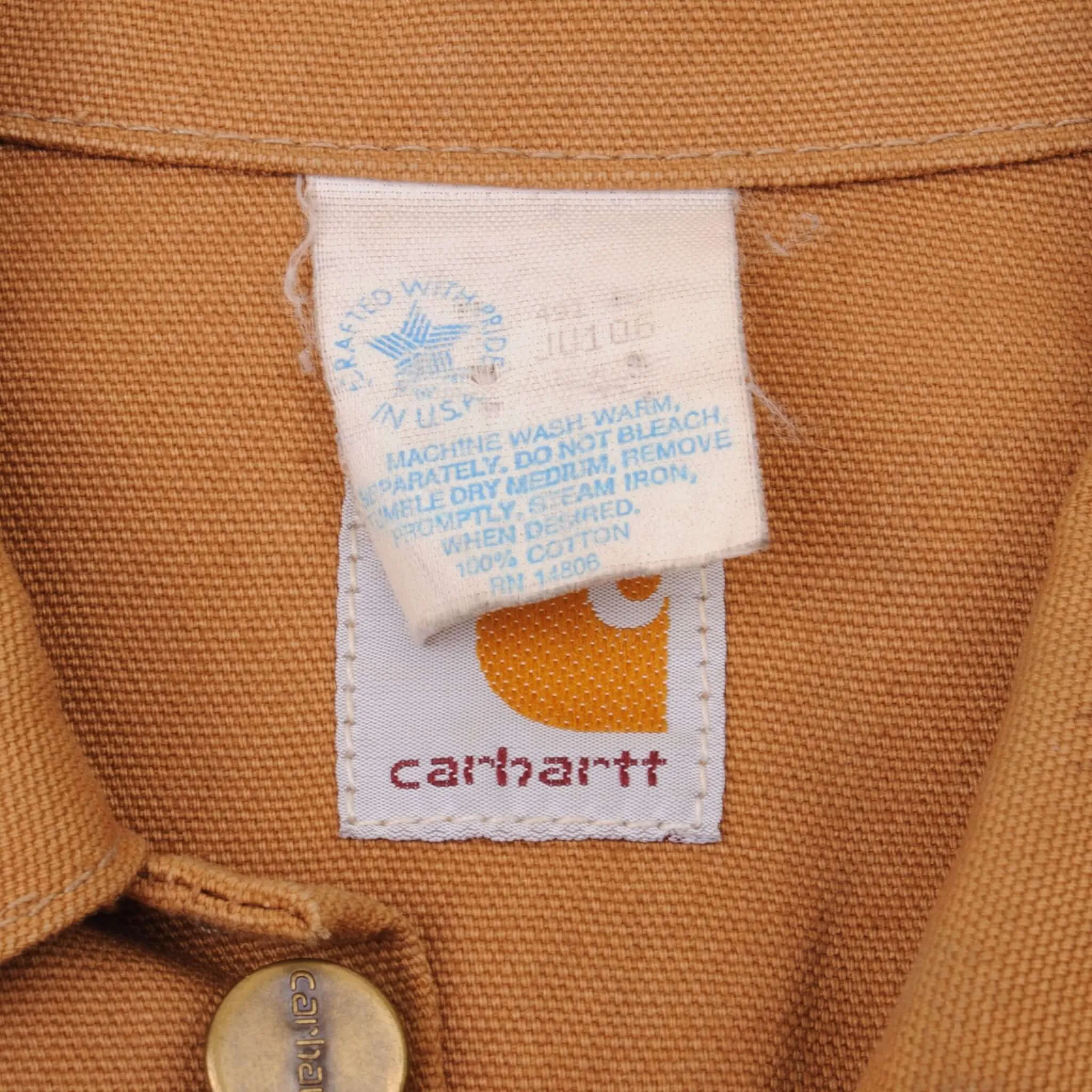 VINTAGE CARHARTT TRUCKER JACKET SIZE SMALL MADE IN USA