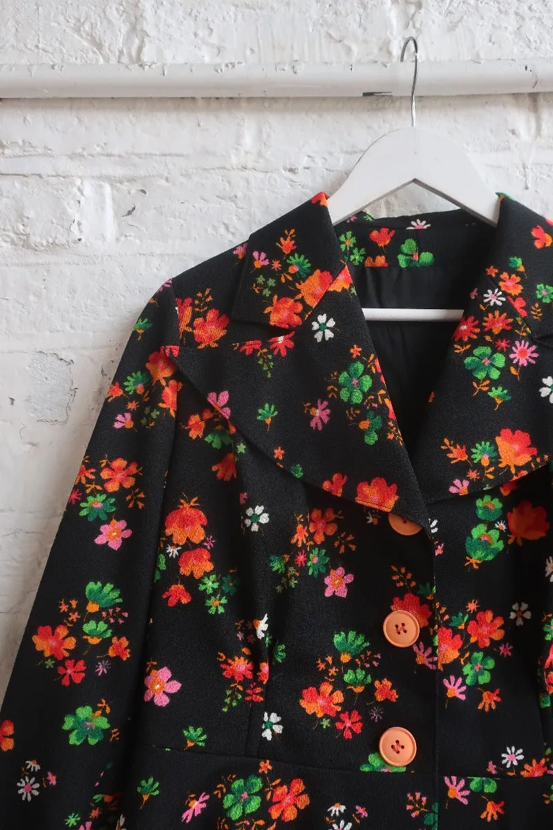 Vintage Flower Power Jacket - Size M/L