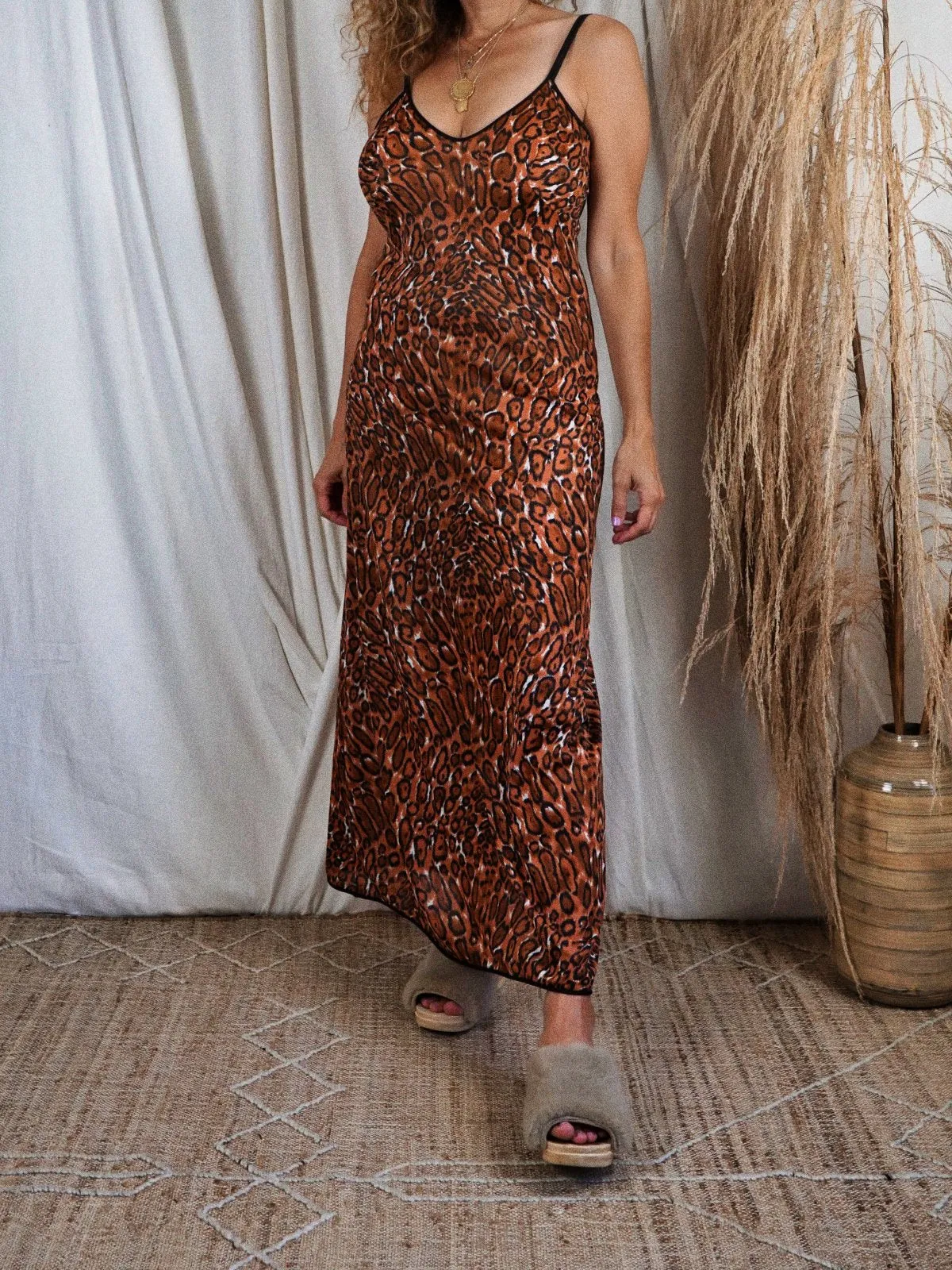 Vintage Leopard Long Nightgown