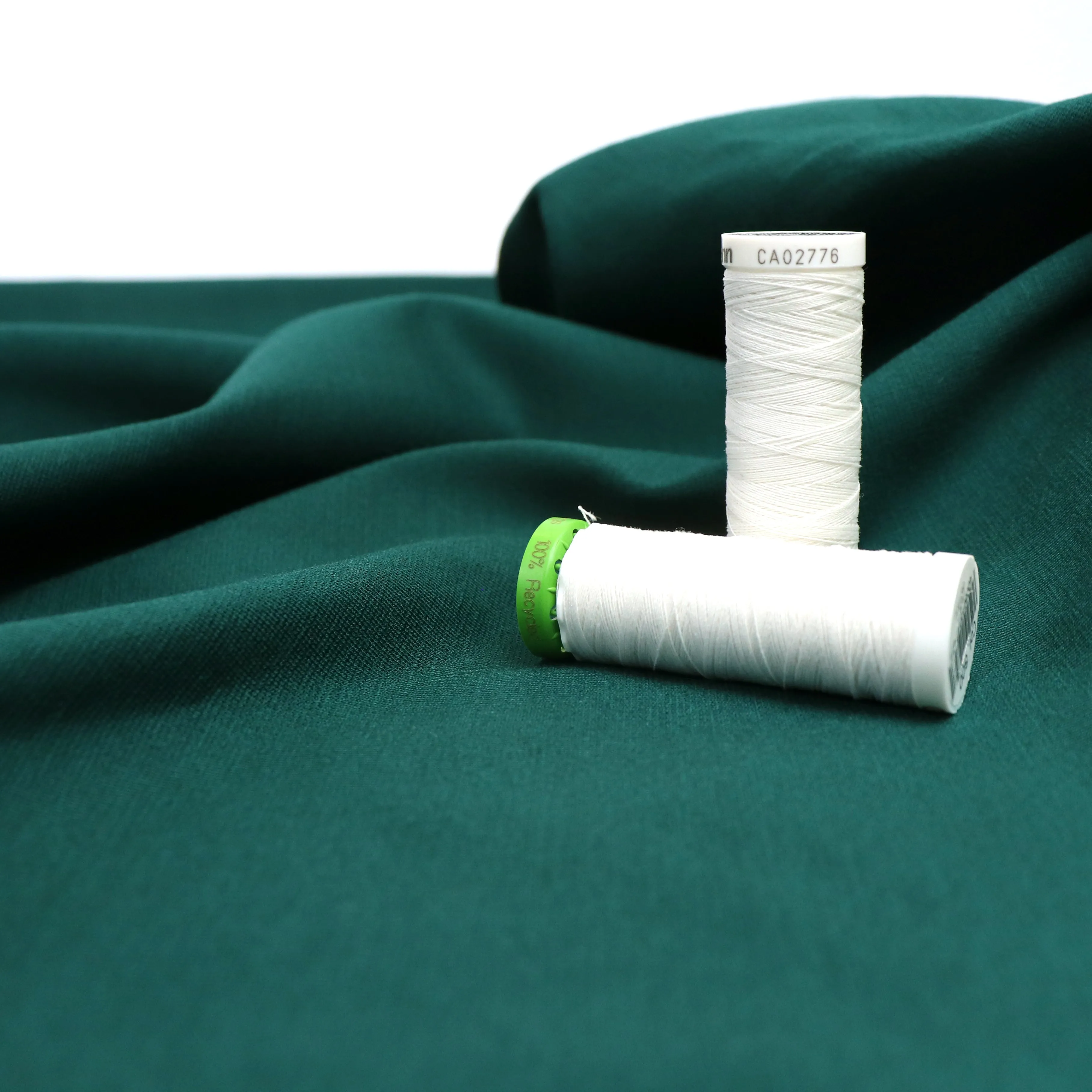 Viscose Ponte Di Roma - Spruce Green - END OF BOLT 30cm