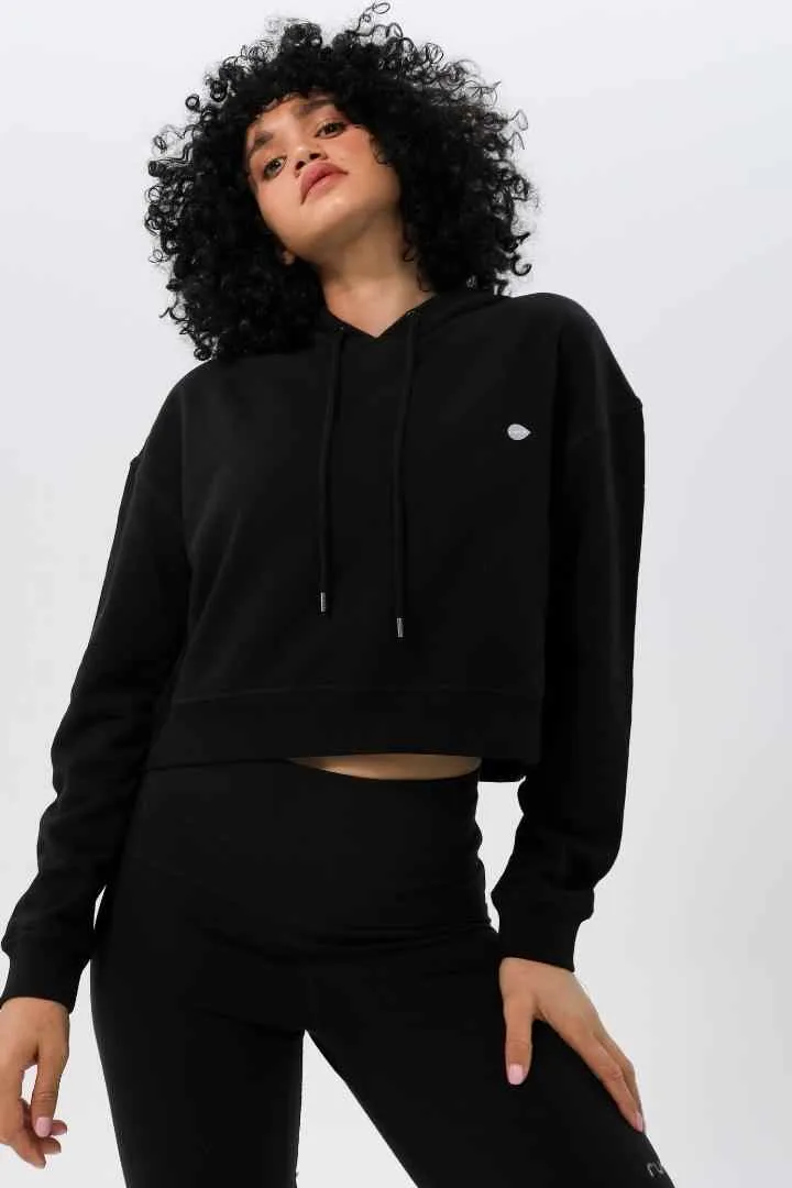 W Moon Cropped Sweatshirt   Hoodie