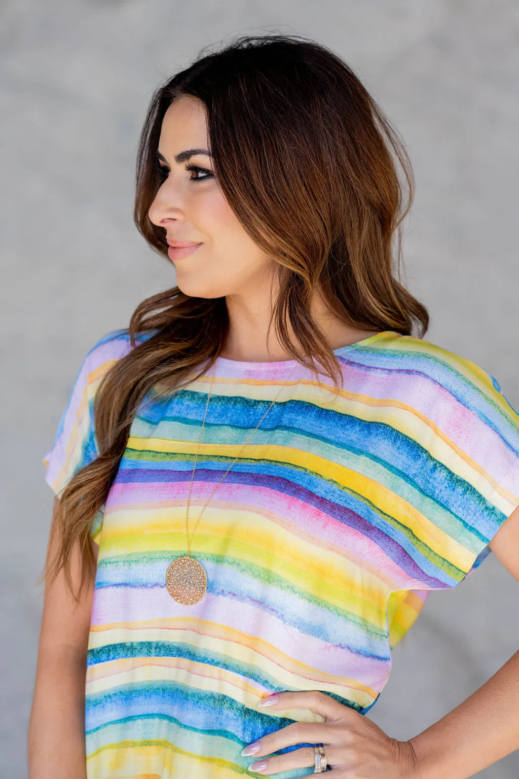 Watercolor Stripes Tee