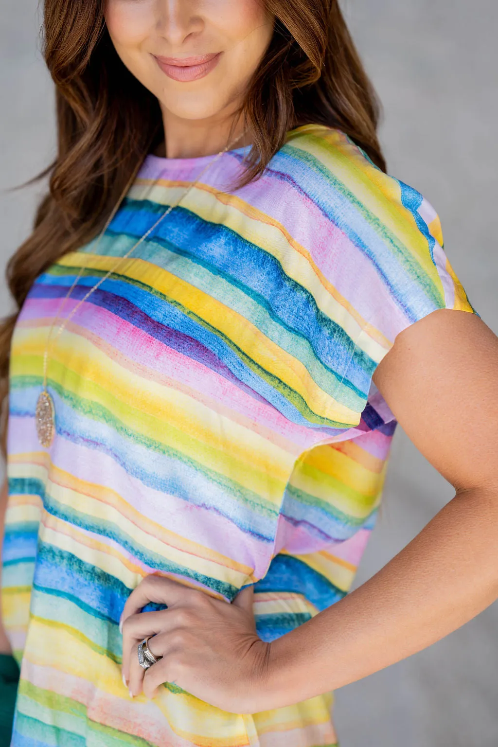 Watercolor Stripes Tee