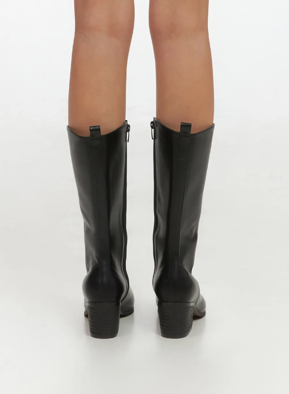 Western Leather Middle Boots IS427