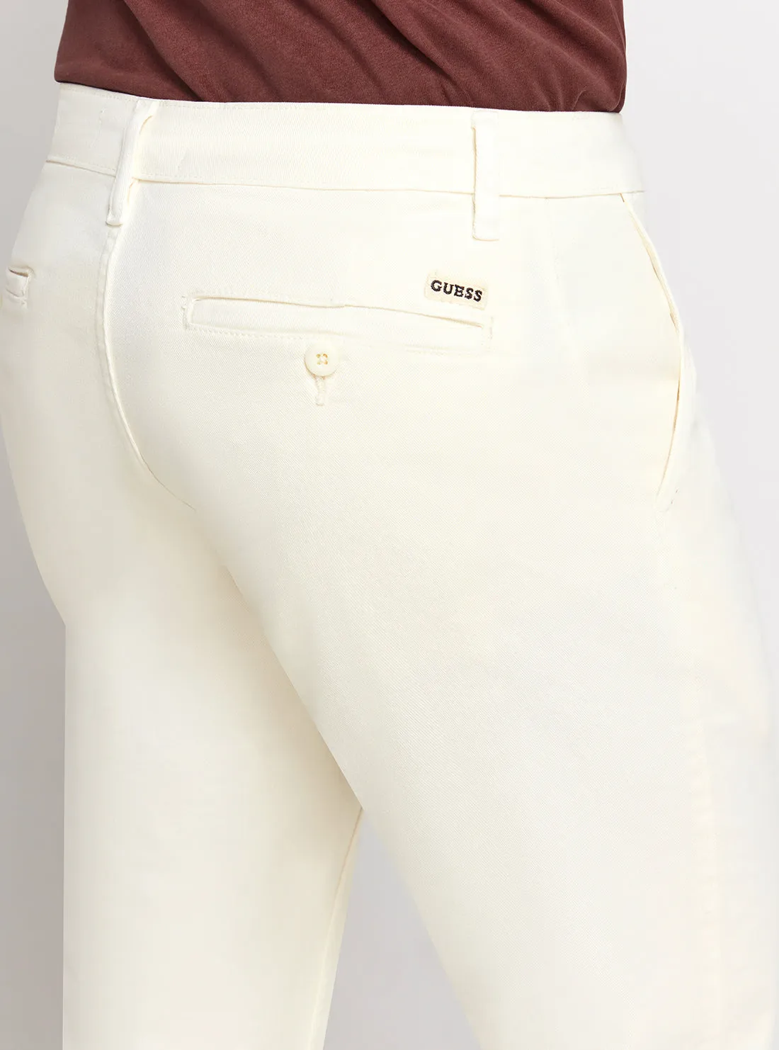 White Low-Rise Straight-leg Angel Chino Pants