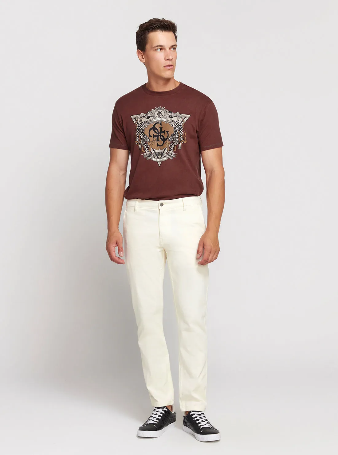 White Low-Rise Straight-leg Angel Chino Pants