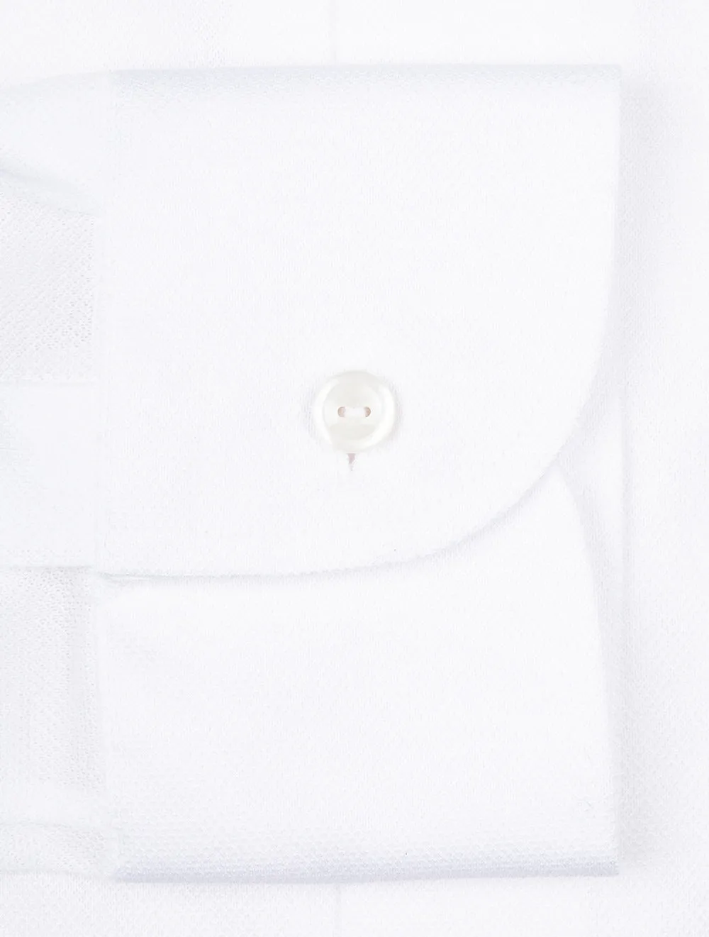 White Pique Jersey Slim Shirt