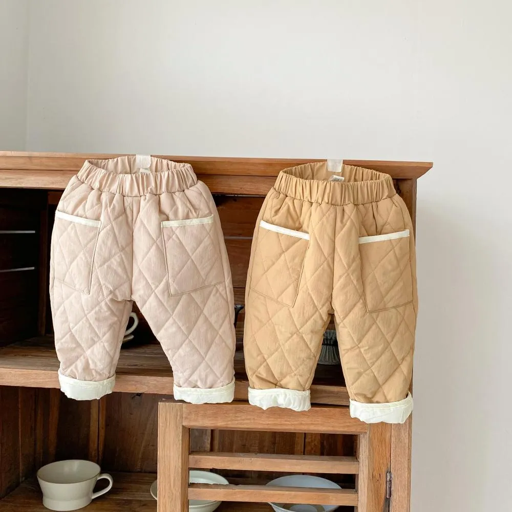 Winter Baby Boys And Girls Quilted Trousers Wholesale Baby Clothes