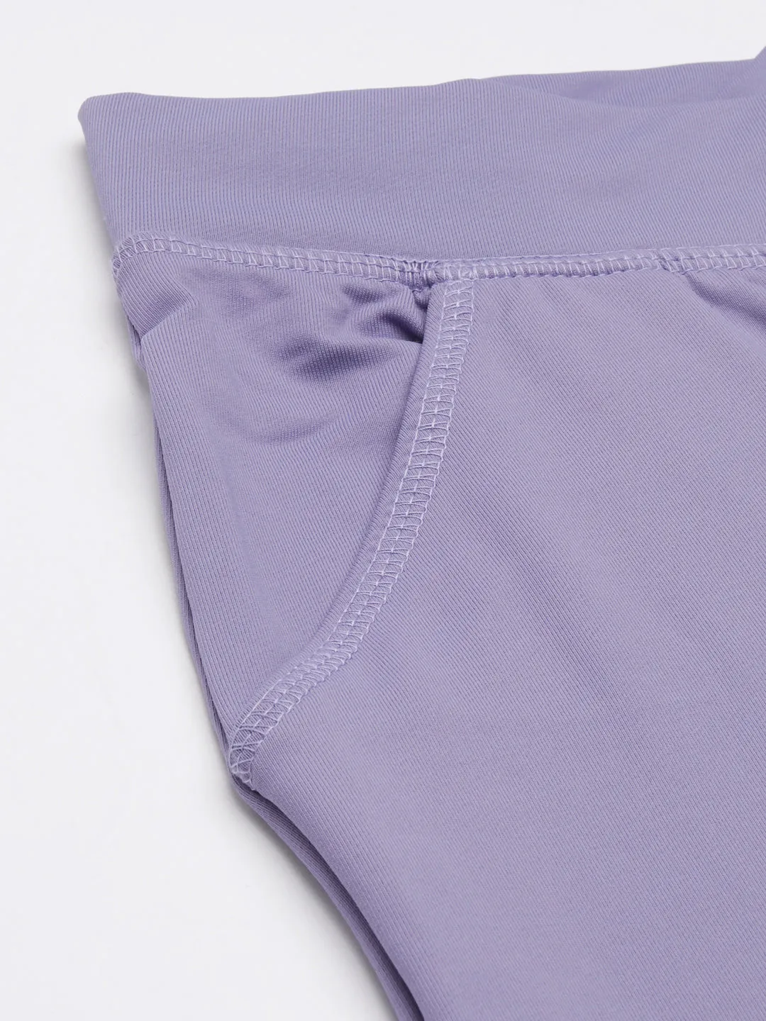 Women Lavender Solid Trackapant