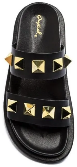 Womens Chunky Rock Stud Sandal