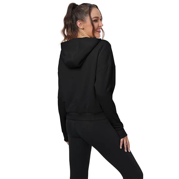 Women's Half Zip Hooded Sweatshirt Long Sleeve