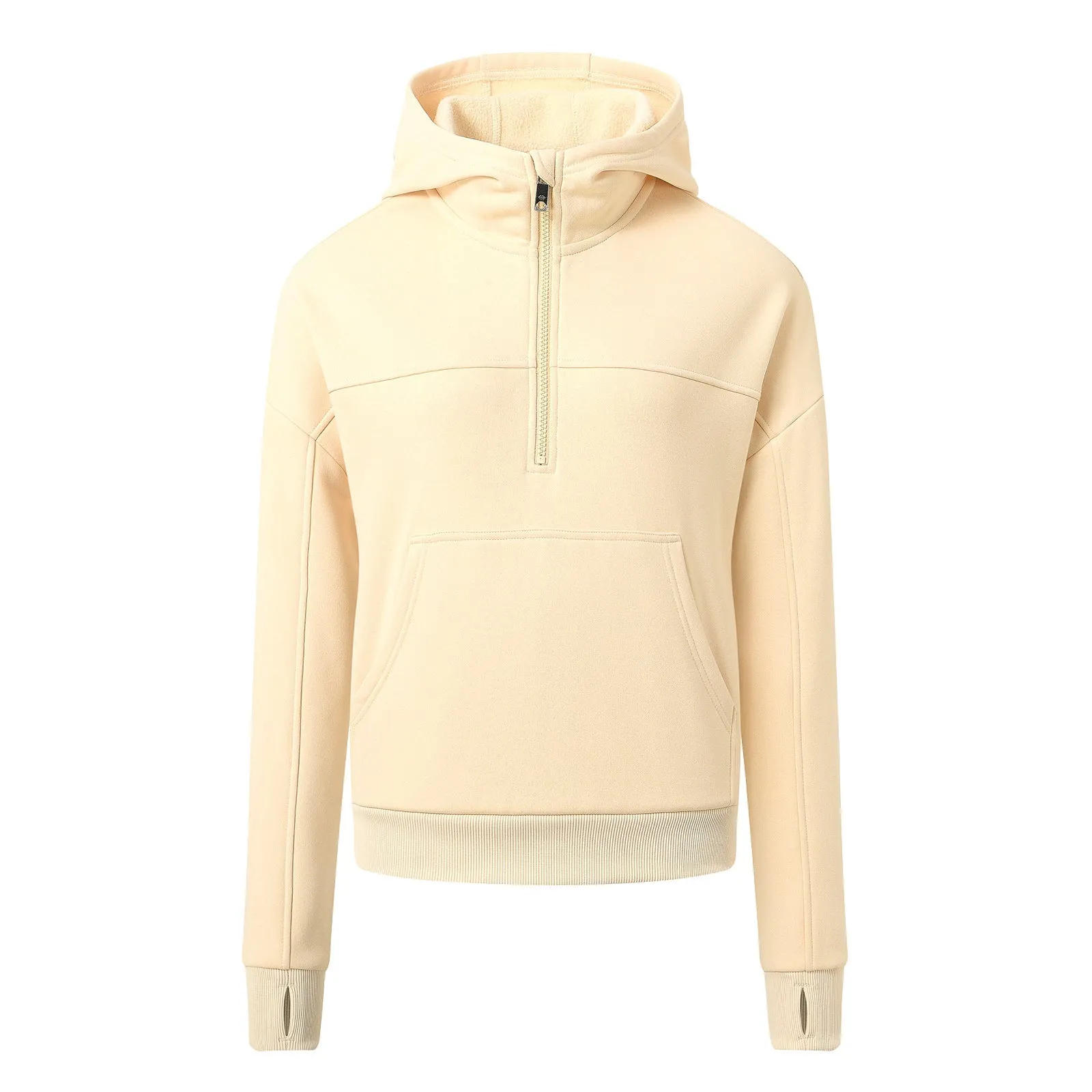 Women's Half Zip Hooded Sweatshirt Long Sleeve