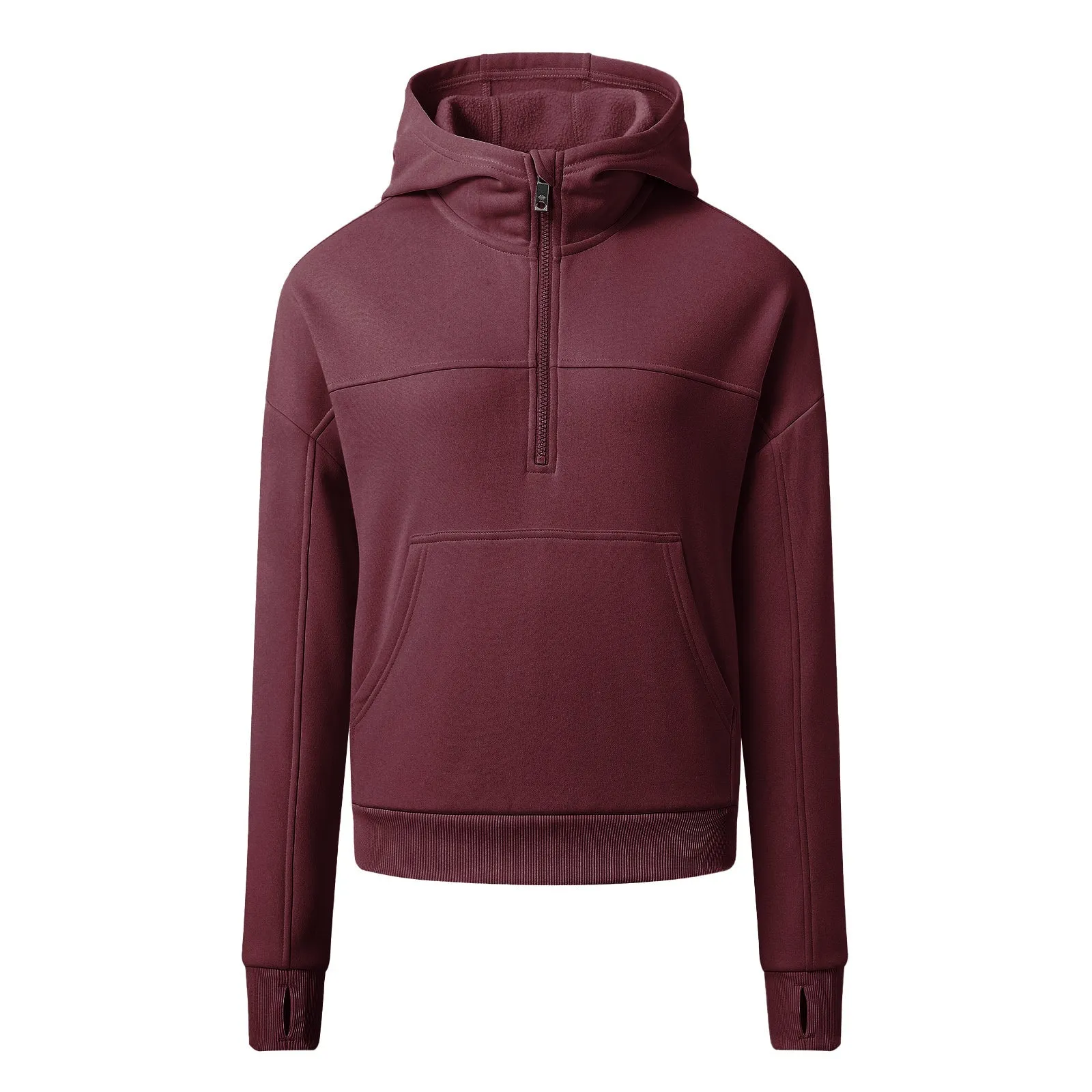 Women's Half Zip Hooded Sweatshirt Long Sleeve