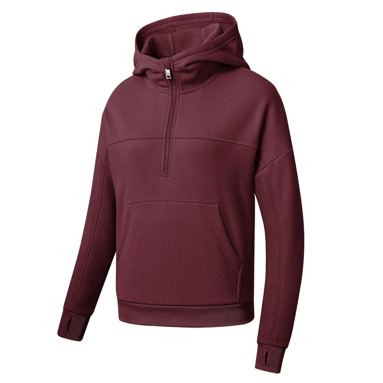 Women's Half Zip Hooded Sweatshirt Long Sleeve