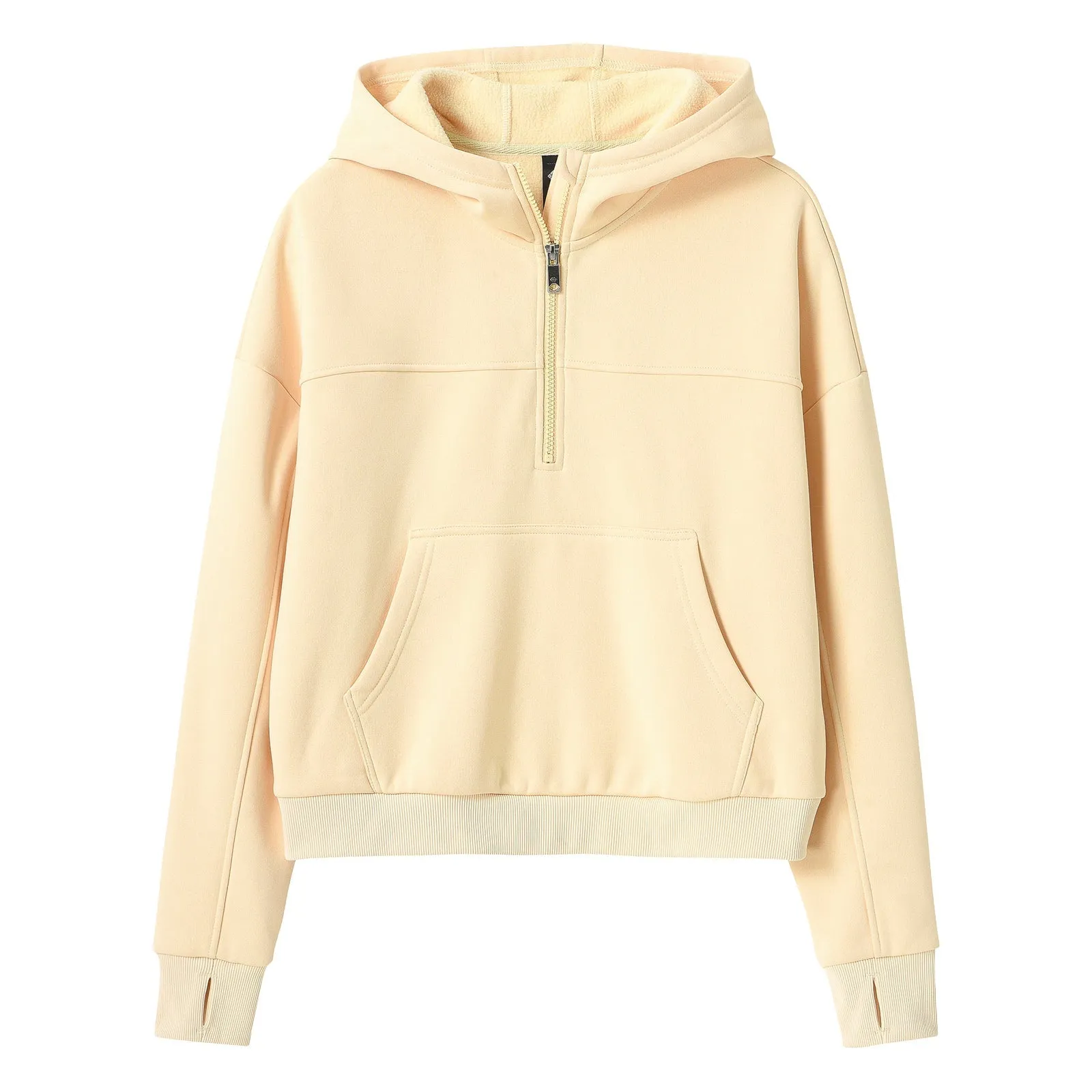 Women's Half Zip Hooded Sweatshirt Long Sleeve