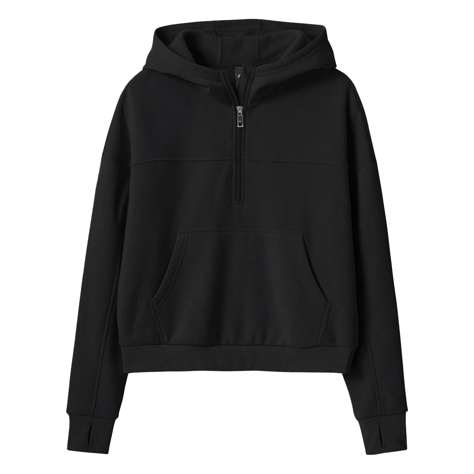 Women's Half Zip Hooded Sweatshirt Long Sleeve