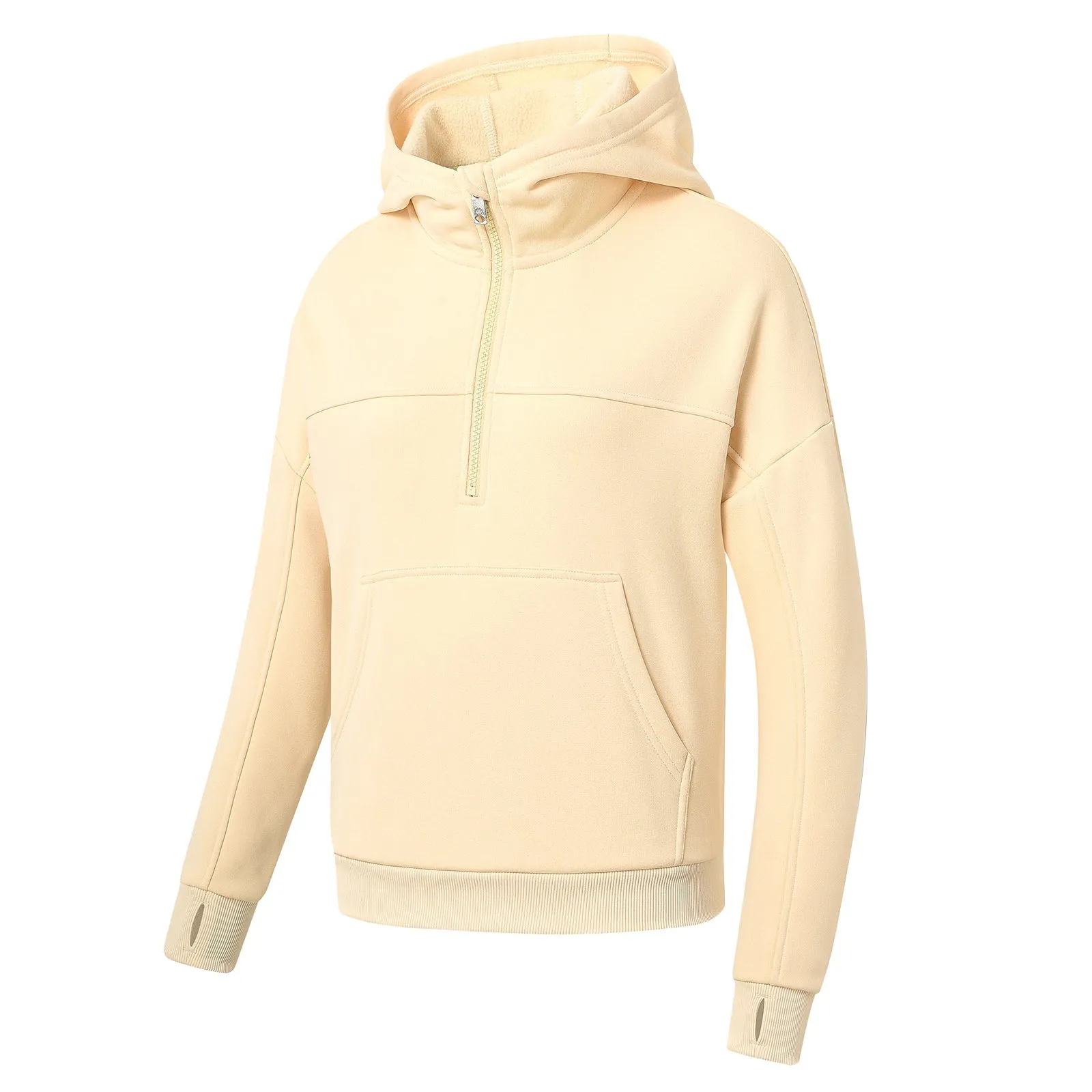 Women's Half Zip Hooded Sweatshirt Long Sleeve