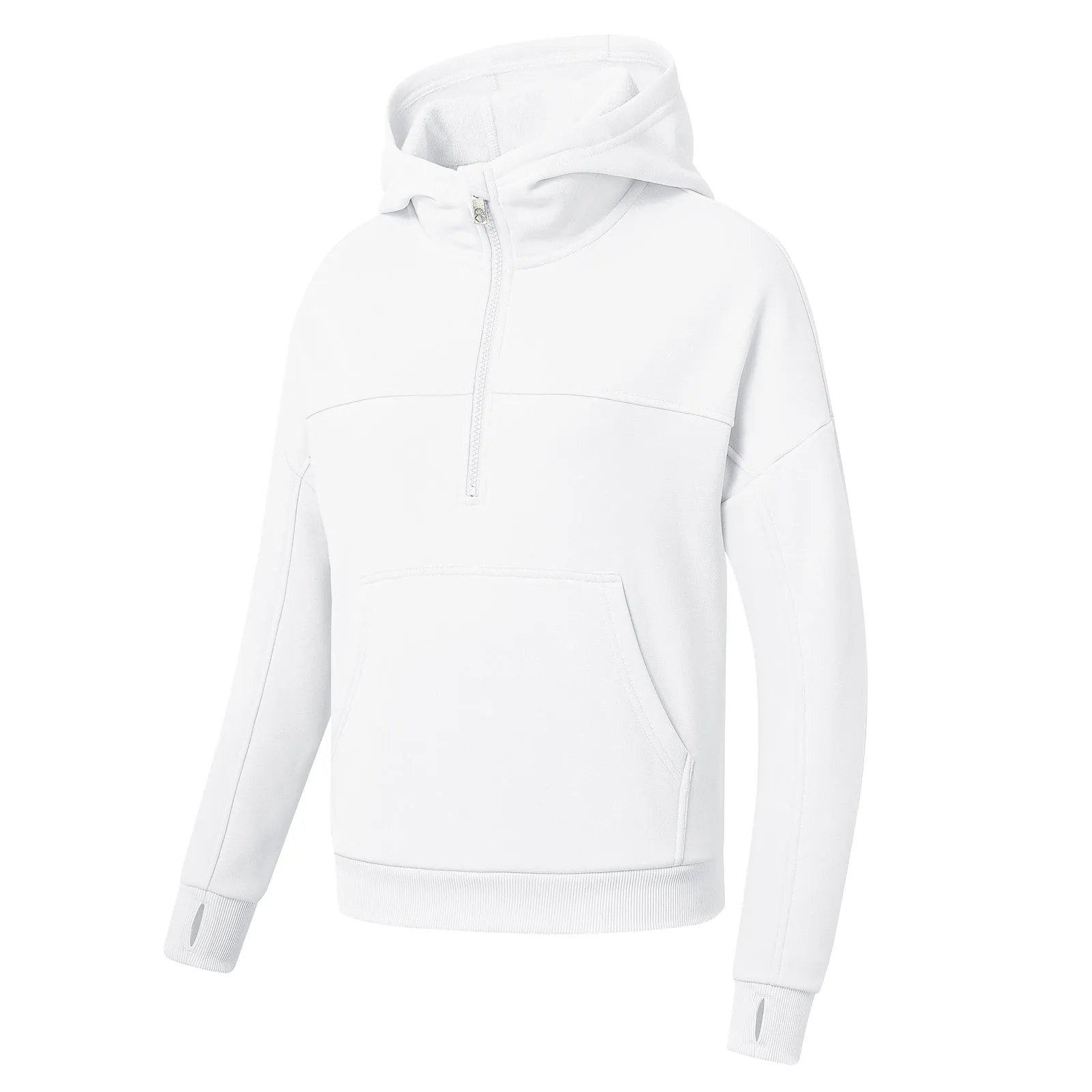 Women's Half Zip Hooded Sweatshirt Long Sleeve