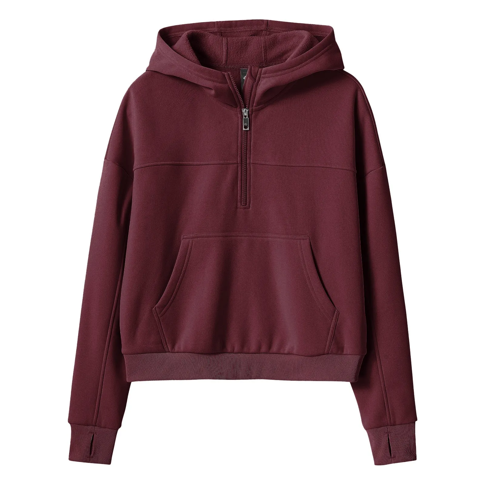 Women's Half Zip Hooded Sweatshirt Long Sleeve