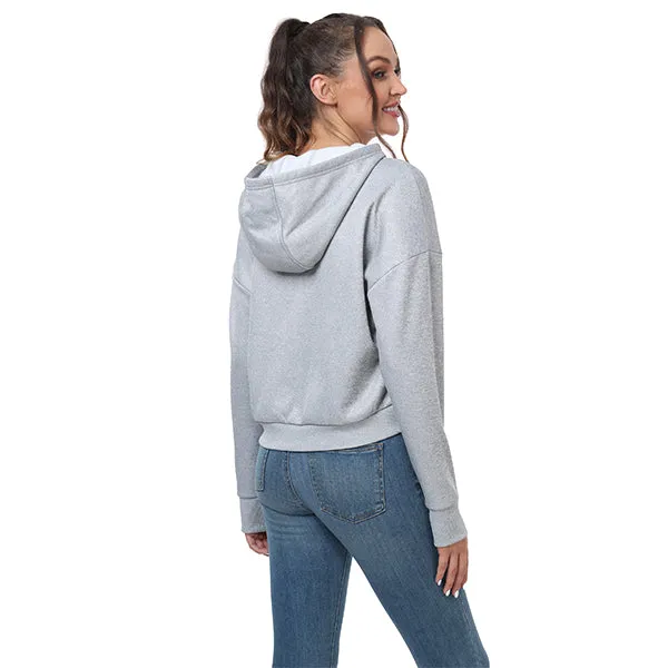 Women's Half Zip Hooded Sweatshirt Long Sleeve