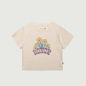 Womens Honor Flower Logo T-Shirt - Bone