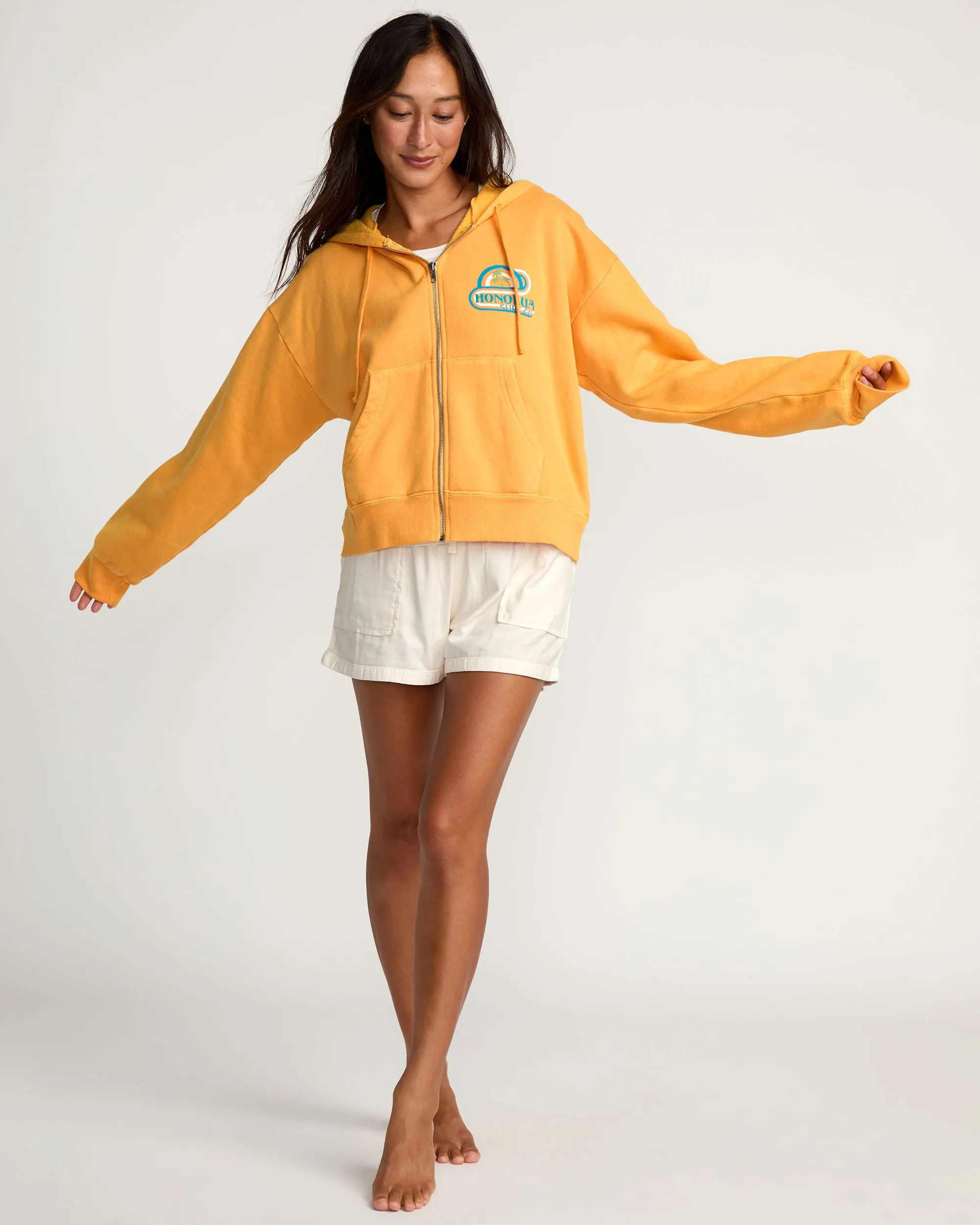 Womens Island Bound Hoodie - Mango