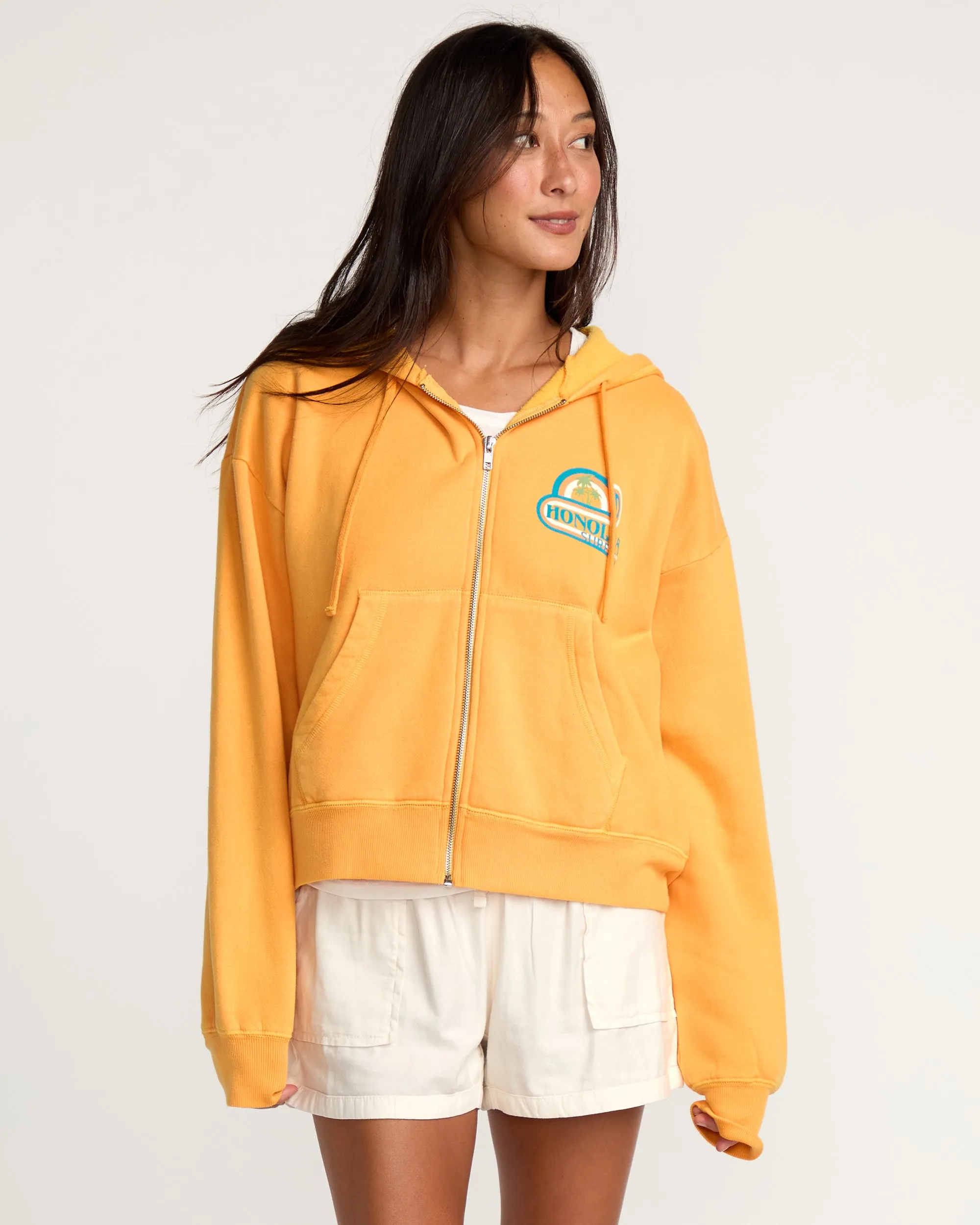 Womens Island Bound Hoodie - Mango