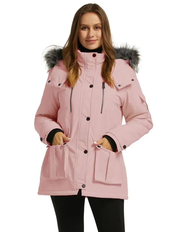 Women's Warm Winter Parka Coat With Hood