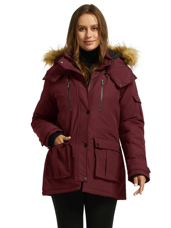 Women's Warm Winter Parka Coat With Hood