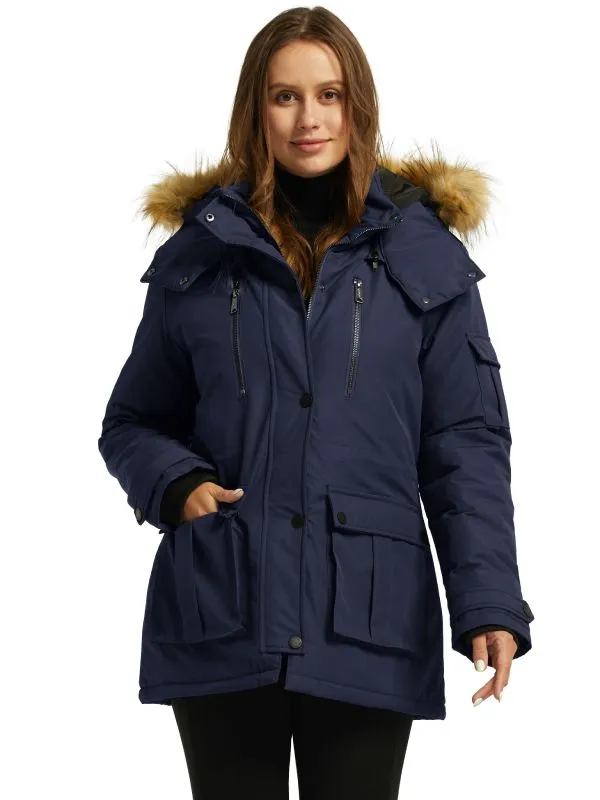 Women's Warm Winter Parka Coat With Hood